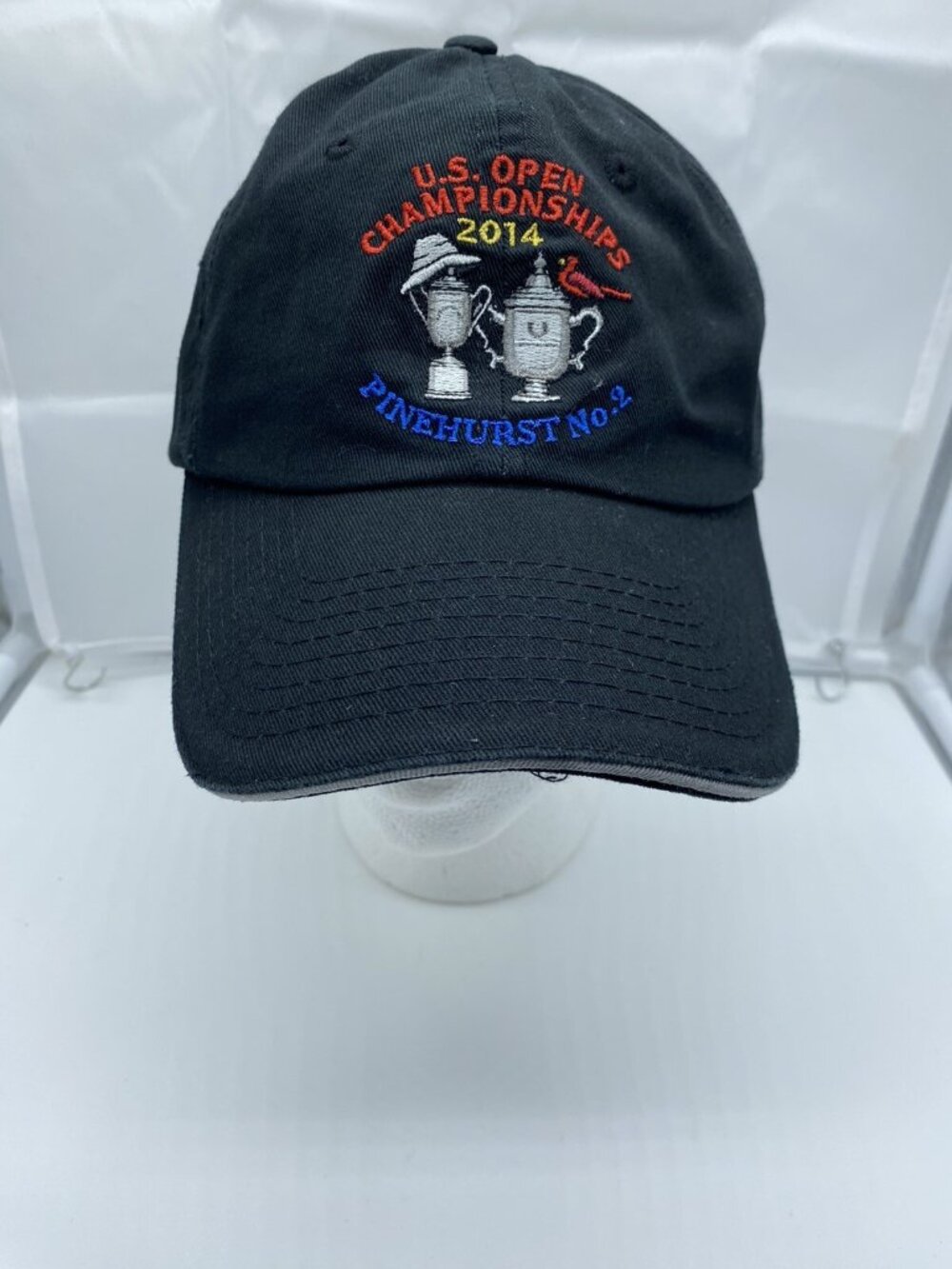 2014 US Open Golf Pinehurst No. 2 Hat Black USGA Adjustable Strap Cap